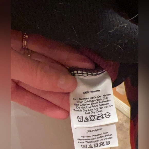 Eddie Bauer | Women’s Check Buffalo Plaid Red  Black Sweater Top Size Medium - Picture 5 of 8